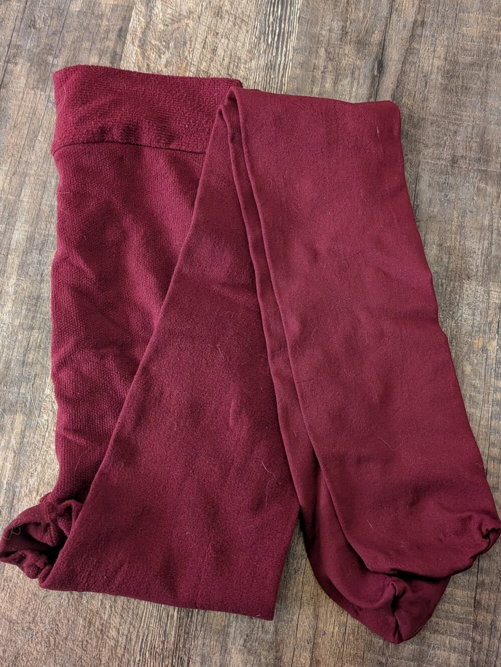 Women's Burgundy Snag Tights Size G